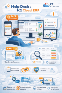 Help Desk в K2 ERP без vendor lock: відкритий код K2 ERP