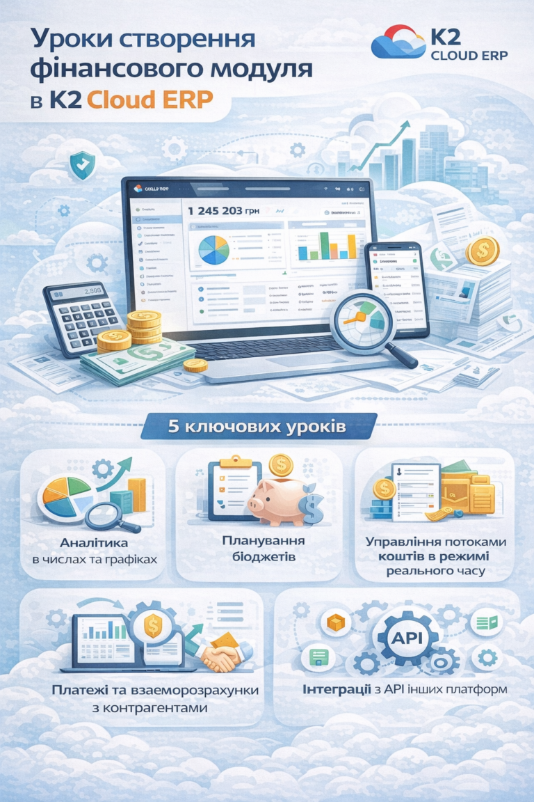 Уроки створення фінансового  модуля в K2 ERP без vendor lock: відкритий код K2 ERP