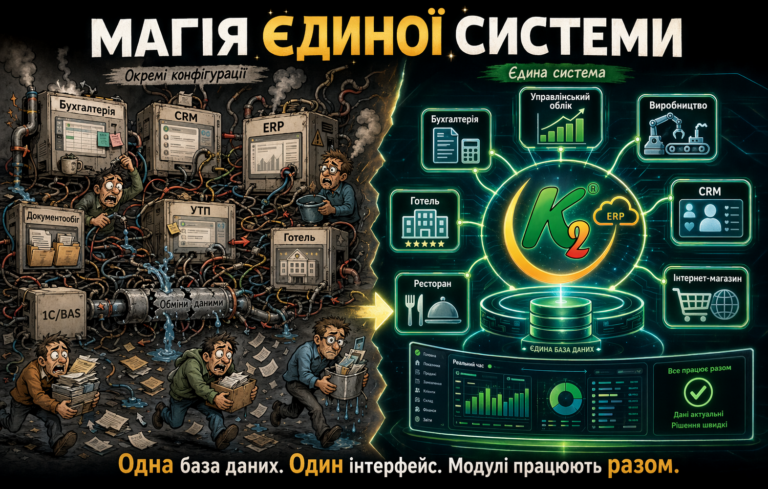 Магія єдиної системи без vendor lock: відкритий код K2 ERP