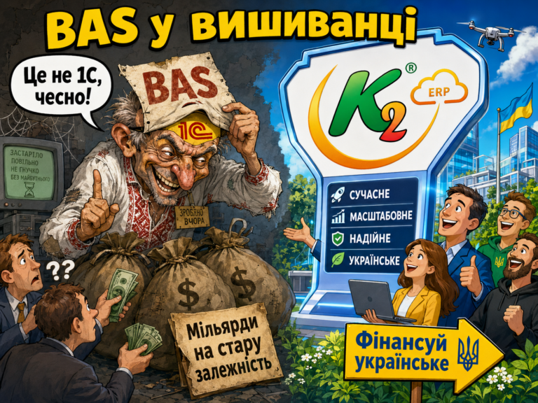 BAS у вишиванці, або 1С, яка сходила на ребрендинг без vendor lock: відкритий код K2 ERP