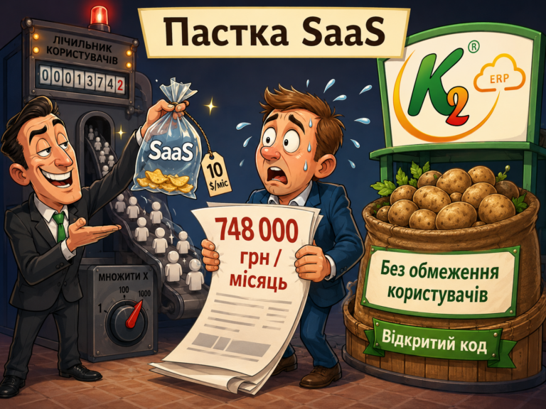 Пастка SaaS-систем без vendor lock: відкритий код K2 ERP